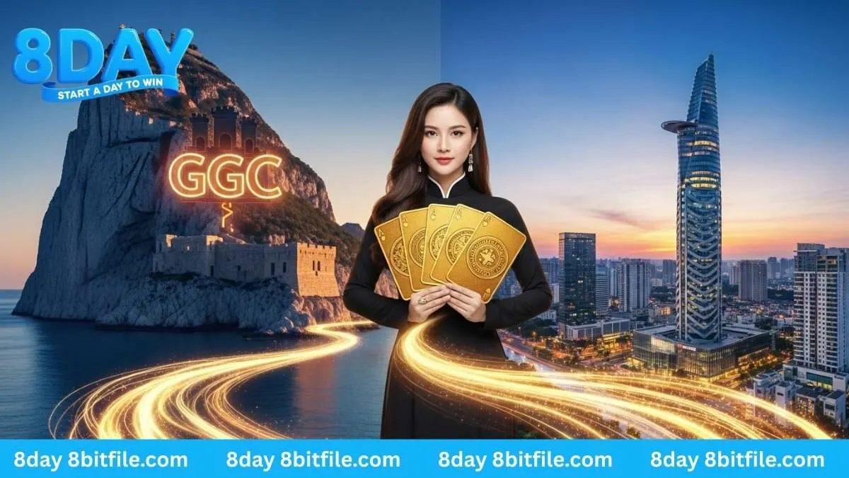 Hình ảnh biểu trưng cho sự uy tín của 8DAY, kết nối giữa giấy phép quốc tế GGC và trụ sở tại Việt Nam